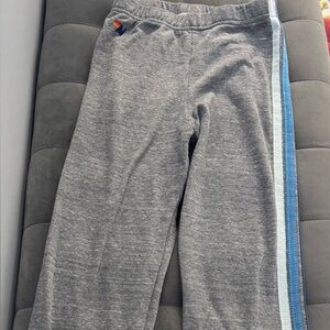 Aviator Nation Gray Joggers with Blue Stripe